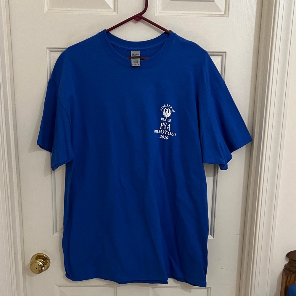 Gildan Ultra Cotton Blue 2020 PSA Shootout T-shirt Size XL